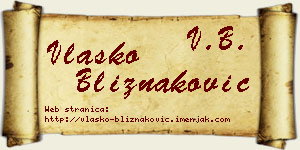 Vlaško Bliznaković vizit kartica